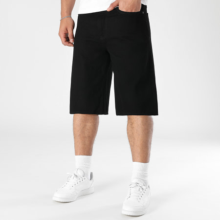 LBO - Lot De 2 Shorts Jean Baggy 3596 3599 Noir Gris